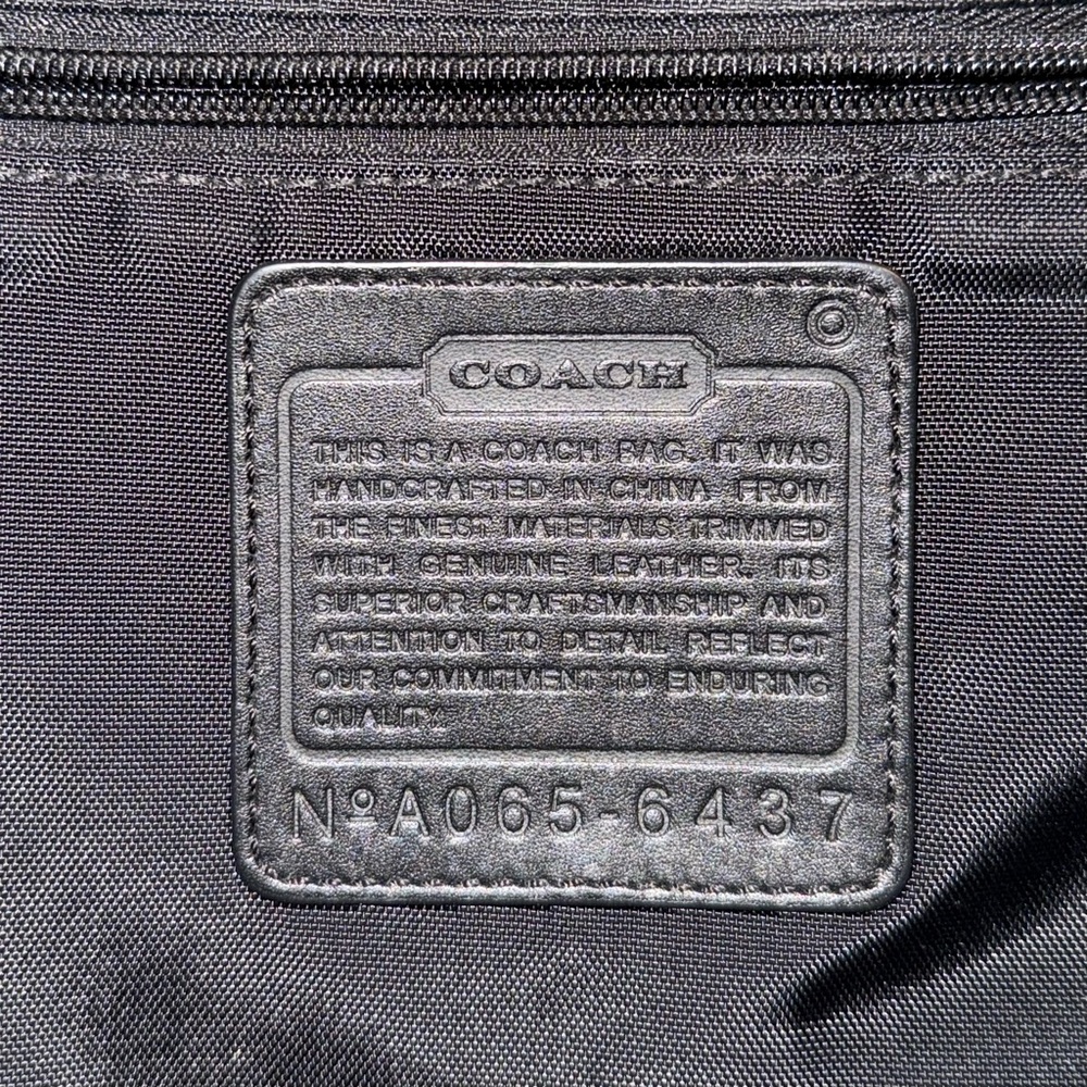 Coach Black Nylon Messenger Bag with Leather Trim - Picture 3 of 8